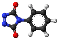 Ball-and-stick model of the PTAD molecule