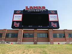 51' x 26' video display encased in 88' x 48' score board frame