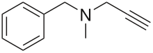 Skeletal formula of pargyline