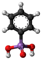 Ball-and-stick model of the phenylarsonic acid molecule