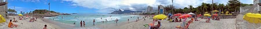 Sunset skyline of Ipanema and Leblon.