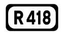 R418 road shield}}