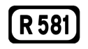 R581 road shield}}