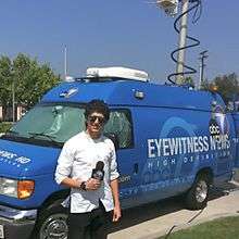 Raffi Boghosian on location with ABC "Eyewitness News"