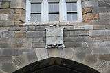 Coat of arms on the tower.