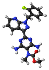 Ball-and-stick model of riociguat