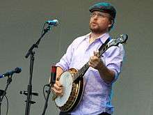 Ron Block playing his banjo