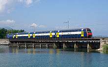 S5 train crossing the Seedamm.