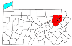 Map of Wyoming Valley, PA MSAMetropolitan Statistical Area