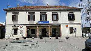 Railway station of None (Italy)