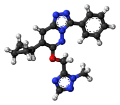 Ball-and-stick model of the TP-13 molecule