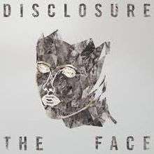 The text on the top that displays the duo name, the text on the bottom showing the name of the EP, and a face with white outlines of the lips, eyes and nose, all colored with a glassy, glitched texture