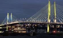 Concretet bridge at night