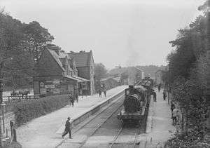Train at Abbeyleix station, 1910
