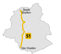 Map of route 51.