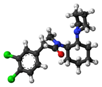 Ball-and-stick model of the U-50488 molecule