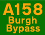 A158 Burgh Bypass road shield