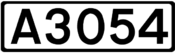 A3054 road shield