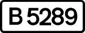 B5289 road shield