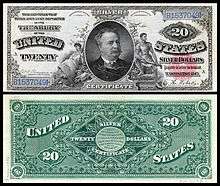 $20 Silver Certificate, Series 1886, Fr.316, depicting Daniel Manning