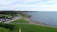 View from Varberg Fortress, overlooking the beach promenade