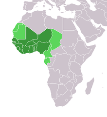 Map of West African countries