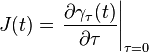 J(t)=\left.\frac{\partial\gamma_\tau(t)}{\partial \tau}\right|_{\tau=0}